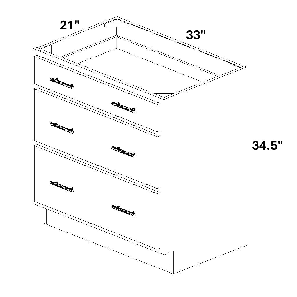 3 Drawer Vanity Base