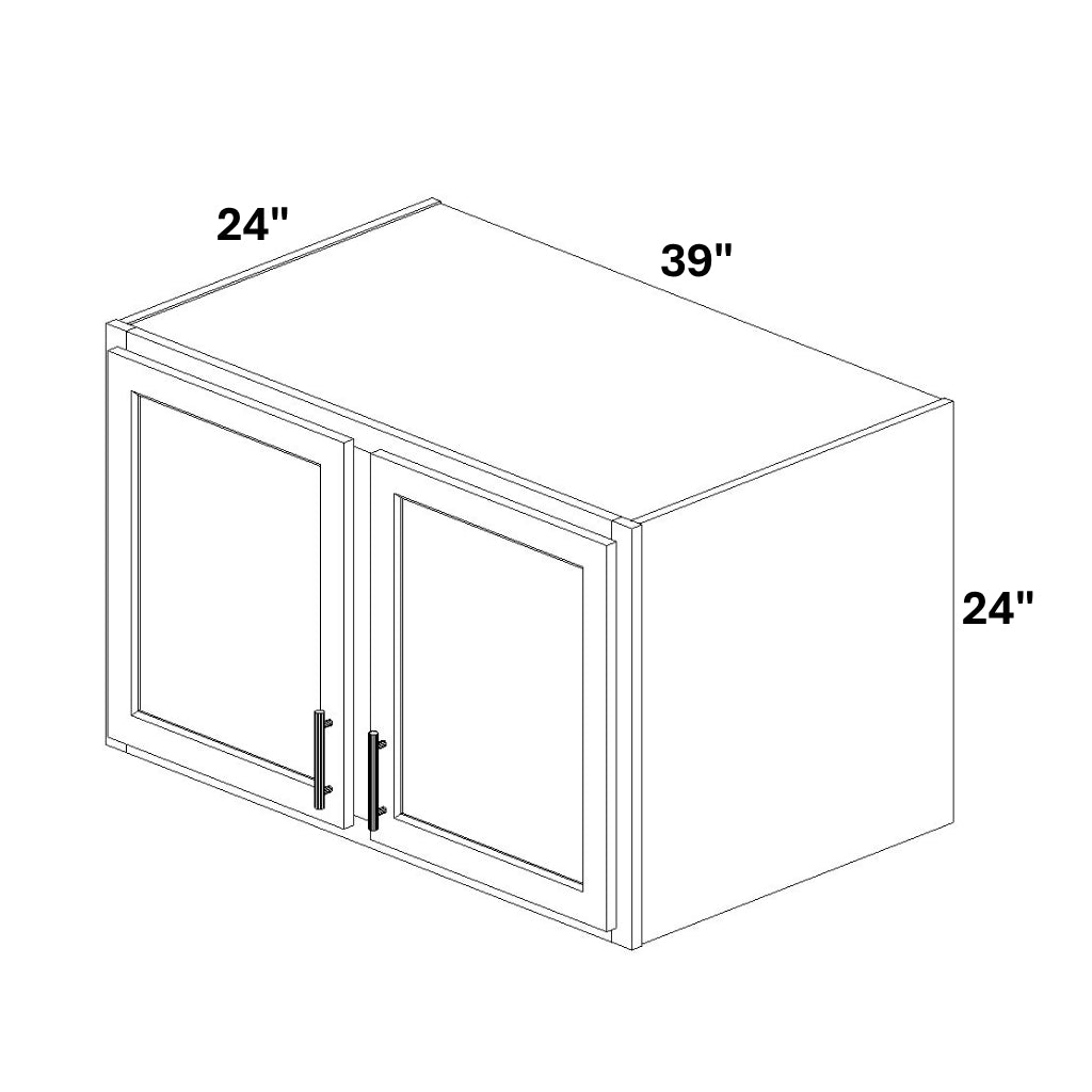 2 Door Wall Bridge Cabinet w/ Stile 24" Deep